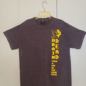 Brain dead men's t.shirt.sz: S. New with tag. Color purple. & yellow.